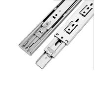 Heavy-Duty 3-Section Drawer Slides with Soft-Close & Silence Feature 1 Pair of Full Extension Side Rails with Ball Bearing Perfect for Kitchen & Cabinet Use