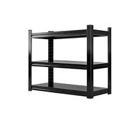 Heavy Duty 3-Tier Adjustable Black Shelving Unit - Sturdy 100x40x80cm Storage Rack for Kitchen Garage Utility Room - Perfect for nizing and Maximizing Space