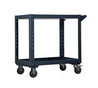 Heavy Duty 3-Tier Tool Trolley Cart with Lockable Wheels, 200Kg Load Capacity, Storage for Garage, Warehouse, Repair Shop - Black, Style 2