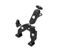 Heavy Duty 3" Two Ball Head Magics Arm Clamp With Cold Shoe Mount 1/4" Thread For Phone Action Camera Desk Tripods Rigs Accessories Aluminum Alloy Super Clamp With Two Ballhead