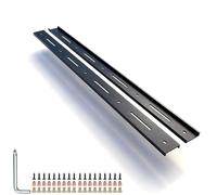 Heavy Duty 30 Inch C Channel Steel Bracket - Hidden Mount Long Slotted Hole for Live Edge Table, Floating Shelf & Woodworking DIY, Reusable Table Top Support (2 Pack)