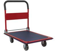Heavy-Duty 300Kg Rigid Platform Truck With Folding Handles And Rubberised Deck
