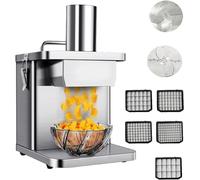 Heavy Duty 304 Stainless Steel Commercial Vegetable Dicer Electric Fruit Dicing Machine Electric Carrot Potato Onion Granular Cube Cutting Shredder Food Processor of