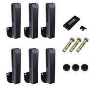 Heavy Duty 304 Stainless Steel Glass Clamp, Adjustable Pool Fence Brackets for Frameless 8-13mm Glass Panels, Balcony/Stair Railing Clamp Kit,Black,6 Pack