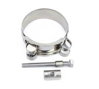 Heavy Duty 304 Stainless Steel Hose Clamp, High-Pressure Fuel Exhaust Pipe Clamp with Reinforced Band for Motorcycle Muffler, Automotive and Industrial Sealing Repair(17-19mm)