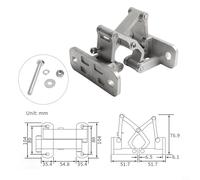 Heavy Duty 304 Stainless Steel Invisible Door Hinge with Fire Hydrant Function for Stone Doors, Adjustable up to 165° Opening Angle and 250kg Load Capacity per Piece(M（150kg）)
