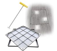 Heavy Duty 304 Stainless Steel Septic Tank Manhole Cover - Concealed Square Inspection Lid for Outdoor Yard & Sidewalks, Custom Size Sewage Utility Cover, Durable & Reliable