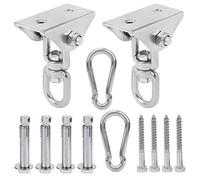 Heavy Duty 304 Stainless Steel Swing Hangers, Swing Hanging Kit with Locking Snap Hooks, Durable Swing Accessories for Indoor Outdoor Playground Equipment, Includes 2 Suspension Pl