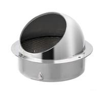 Heavy Duty 304 Stainless Steel Vent Cap, Weatherproof Circular Exhaust Grille with Insect Screen for Wall for Mount Ventilation Pipe, Range Hood and Duct End(D)