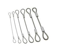 Heavy Duty 304 Stainless Steel Wire Rope The Two Ends Of The Aluminum Ferrule Have Been Compacted Double Clip Latch Diameter 1-5mm(2.0m-Diameter 2mm)