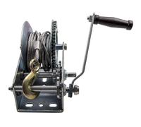 Heavy Duty 3500Lbs 2 Gear Hand Trailer Cable Winch Trailer Auto Marine