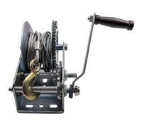 Heavy Duty 3500Lbs 33ft 2 Gear Hand Trailer Cable Winch Boat Trailer Auto Marine