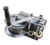 Heavy Duty 3500Lbs 33ft 2 Gear Hand Trailer Cable Winch Boat Trailer Auto Marine