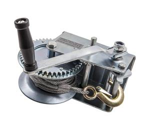 Heavy Duty 3500Lbs 33ft 2 Gear Hand Trailer Cable Winch Boat Trailer Auto Marine