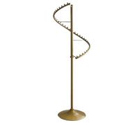 Heavy Duty 360° Rotating Spiral Round Garment Rack Metal Freestanding Clothing Display Stand for Bedrooms & Living Rooms Commercial Quality (Gold)