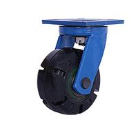 Heavy Duty 360° Swivel Caster Wheels - Industrial Rubber Trolley Wheels, Anti-Skid, 2400lbs Load Capacity, Wear-Resistant, Smooth Ball Bearing, Single Unit