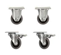 Heavy-Duty 360° Swivel Casters for Workbench & Cart, Anti-Static Heavy Steel Castor Wheels with Thickened Bracket, Directional & Brake, 15.5cm