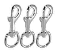 Heavy Duty 360° Swivel Snap Hooks - Zinc Alloy Lobster Claw Clips for Dog Leashes, Camping, and Key Rings (Set of 3) - Durable Trigger Clasps for Maximum Strength and Versatility