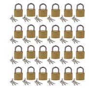 Heavy Duty 38mm Iron Brass Coated Padlock Security Lock Secure 3 Keys 24pk