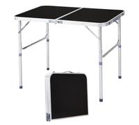 Heavy Duty 3ft Foldable Utility Table - Portable Indoor/Outdoor Dining, Party, Picnic & Camping Table (Black) -, Easy to Store, Ideal for Events