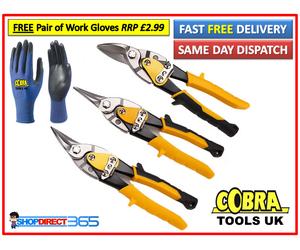 HEAVY DUTY 3PC AVIATION TIN SNIPS SET SHEET METAL CUTTERS SHEARS TINSNIPS SHEAR
