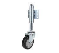 Heavy-Duty 4-Inch Black PVC Caster Wheels - 120kg Load Capacity, Smooth Rolling, Durable Swivel Casters for Furniture, Equipment & Industrial Use