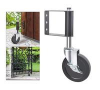 Heavy Duty 4-inch Castor Wheels for Door & Gate - Durable Black Rubber Suspension Caster Wheel, Ideal for Gates, Industrial Use, and Smooth Mobility