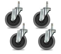 Heavy Duty 4 Inch Castor Wheels - Swivel Furniture Casters for Dining Cars & Trolleys, Universal Stem Castors (50mm/2in) - Durable, Smooth Rolling, Ideal for Industry & Home Use
