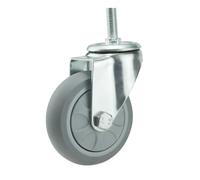 Heavy Duty 4 Inch Swivel Caster Wheel with Lock Durable Rubber Industrial Wheel for Trolleys Carts and Equipment 1 Piece High Load Capacity