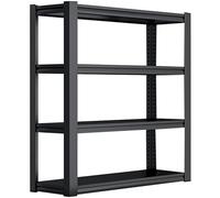 Heavy Duty 4-Tier Adjustable Metal Storage Shelves 138cm Steel Shelving Unit for Home Office Pantry Workshop - Sturdy Racking System (130x40x138cm)
