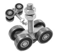 Heavy Duty 4 Wheel Barn Roller Cart Assembly - Ceiling Mount Hardware for Stable Welding Sliding Hangers, Cloakroom, Bedroom, Kitchen. Fits the P Channels