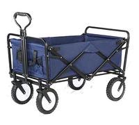 Heavy-Duty 4-Wheel Folding Cart for Camping, Fishing, Outdoor Shopping, Garden & Beach - Versatile Utility Trolley for Easy Transport and Convenience