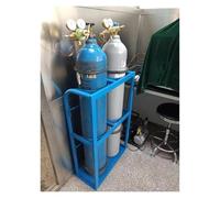 Heavy-Duty 40L Oxygen Tank Holder Stand - 100cm Tall Floor Mount Gas Cylinder Rack, Fits Medical O2, Propane, CO2 & Nitrogen Tanks