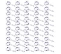 Heavy Duty 40mm Screw in Eye Bolt Hooks Zinc Plated Eye Screws for Picture Frame Vine Loop Hook Wall Hanger Anti-Rust Hammock Hooks for Tie-Downs Pack of 50.