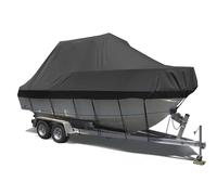 Heavy Duty 420D Marine Grade Boat Cover 11-27FT Waterproof All-Weather Trailerable Cover for Runabout & V-Hull Fits 12x14FT (450x230CM) - Ultimate Protection