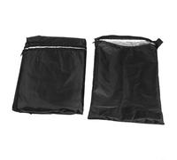 Heavy Duty 420D Oxford Storage Rack Cover with Zipper Access and Pocket, Waterproof Black Protective Cover for Standing Shelves in Kitchen Garage Warehouse(91 * 46 * 183cm)