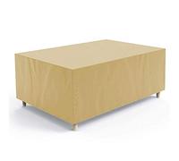 Heavy Duty 420D Waterproof Garden Furniture Cover 145x145x72cm Rectangular Outdoor Table Cover Rip Proof Oxford Fabric Windproof Anti UV Protection for Patio & Cube Sets