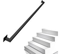 Heavy-Duty 440Lb Capacity Industrial Iron il for Pipe Wall-Mounted Stair Safety Rails Non-Slip Indoor/Outdoor Loft Porch Railing