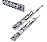 Heavy Duty 450mm Metal Ball Bearing Drawer Slides, Full Extension Soft Close Runners, Push to Open Repair Kit, 1 Pair for Smooth Cabinet Operation