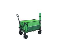 Heavy-Duty 480lbs Folding Wagon Cart with Bonus Picnic Mat - All-Terrain Beach Wheels, Drink Holders, Brakes & Side Pocket for Camping, Garden