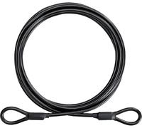 Heavy Duty 4FT Long Security Cable with Loops, 5 mm, Cut Resistant Braided Steel Cable, Versatile and Weatherproof, Safety Chain for Padlock, Chain Lock, Wire Lock (4ft)