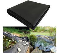 Heavy Duty 4m X 3m HDPE Rubber Pond Liner Impervious and Durable Foldable and Reinforced for Landscaping (Black 5x8m)