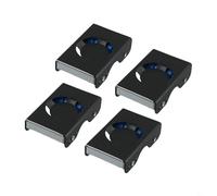 Heavy Duty 4pcs Furniture Movers with Brake Rollers Carbon Steel Tools for Transporting Sofas Beds Cabinets with 350kg Weight Support (Black)