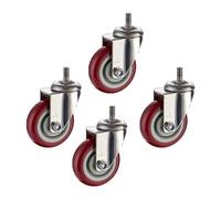 Heavy Duty 4x Swivel Caster Wheels with Locking Rubber 880 lbs Load Capacity Ideal for Trolleys & Shopping Carts and Easy to Move