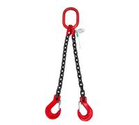 Heavy Duty 5/16 Lifting Chain Sling 2 Leg, G80 Alloy Steel, 3 Ton Capacity with Hooks & Tag for Cargo Security, Towing & Handling, 2-13 Ft Lengths