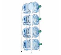 Heavy Duty 5 Gallon Water Bottle Holder Rack Detachable 4 Tier Shelf Carbon Steel Water Cooler Jug Stand for Home Office Kitchen Warehouse