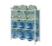 Heavy Duty 5 Gallon Water Bottle Storage Rack Stackable Water Cooler Dispenser Stand Large Capacity Double Row nizer for Home & Office Use