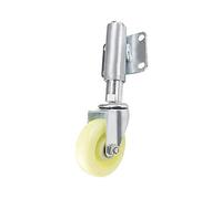 Heavy-Duty 5" Gate Wheel Caster - 220lbs Load Capacity, No Noise, Swivel & Retractable, Nylon with Side Brake for Home Use, Durable Shock Absorber - 1 Piece
