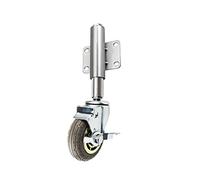 Heavy Duty 5" Replacement Swivel Castor Wheels, Adjustable Height 30/60mm, Rubber Gate Casters for Furniture, 220lbs Load Capacity, Spring Loaded Design