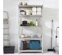 Heavy-Duty 5-Tier Garage Shelving Rack - Industrial Steel Storage